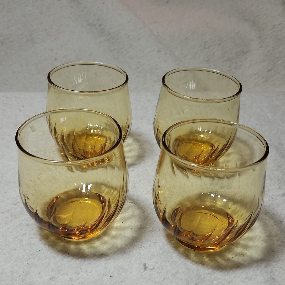 Anchor Hocking Amber Glass Drinkware Set